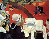 Paul Gauguin Canvas Paintings - The Vision After the Sermon